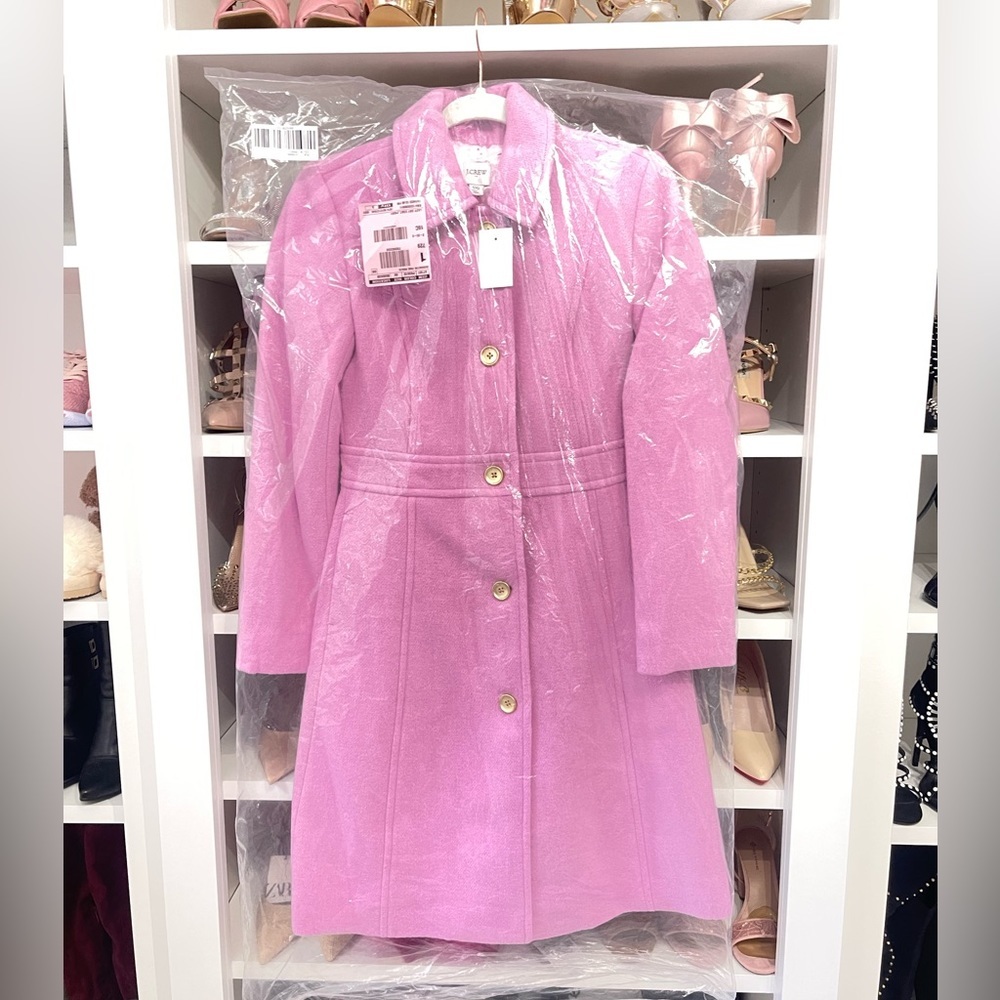 Last One NWT PINK J. CREW Wool-blend lady coat - Picture 11 of 17